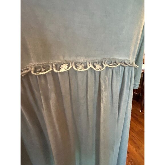 Umgee Medium Babydoll Cold Shoulder Dress‎ Women's Light Blue Lace Trim - Picture 5 of 8